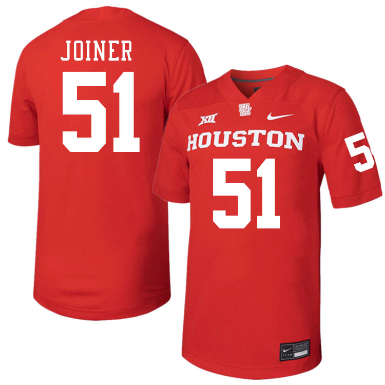 Men #51 Derek Joiner Houston Cougars College Football Jerseys Stitched-Red